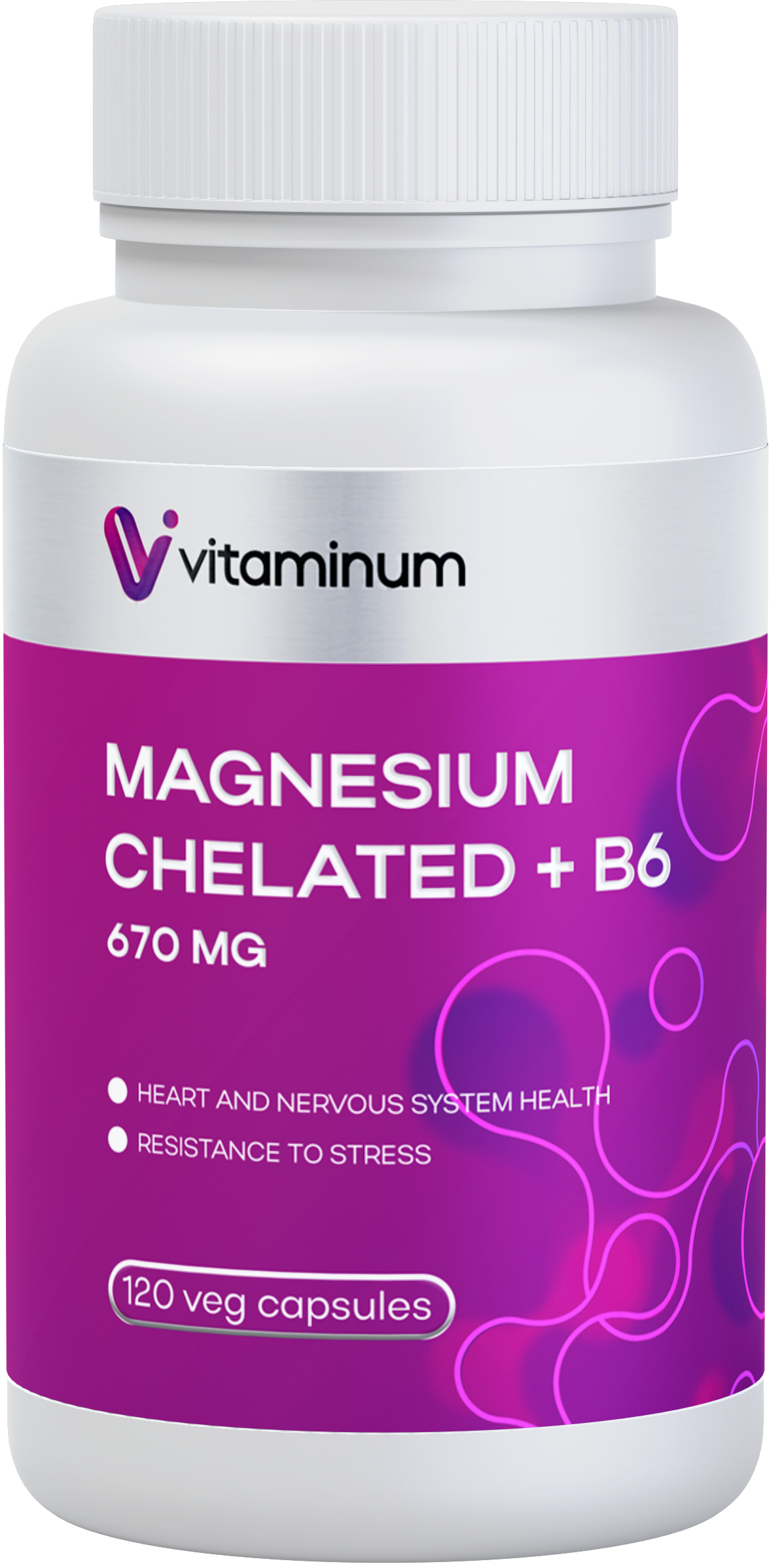  Vitaminum МАГНИЙ ХЕЛАТ + витамин В6 (670 MG) 120 капсул 800 мг  в Костомукше
